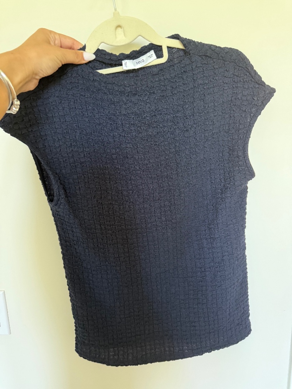 Mango navy sleeve shirt brand new